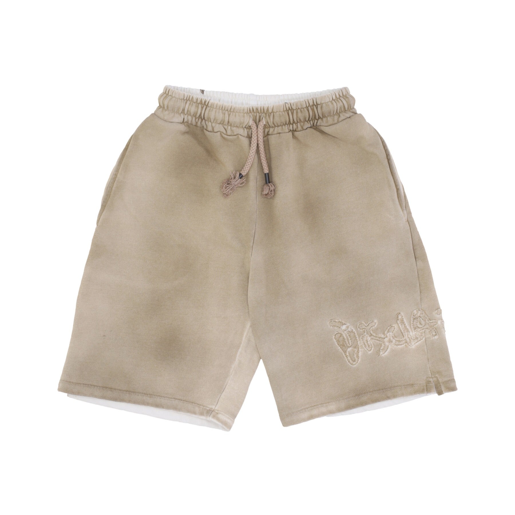 Pantalone Corto Tuta Uomo Washed Logo Short Safari