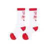 Nike, Calza Media Uomo Everyday Plus Cushioned Crew Socks, White/university Red