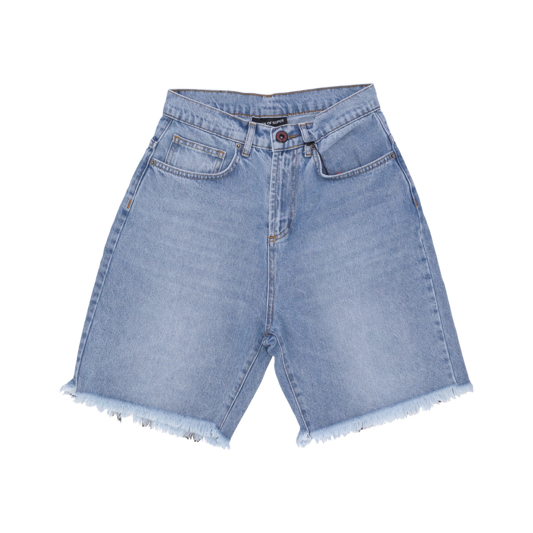 Kurze Jeans für Herren, Flames-Denim-Shorts, Blau