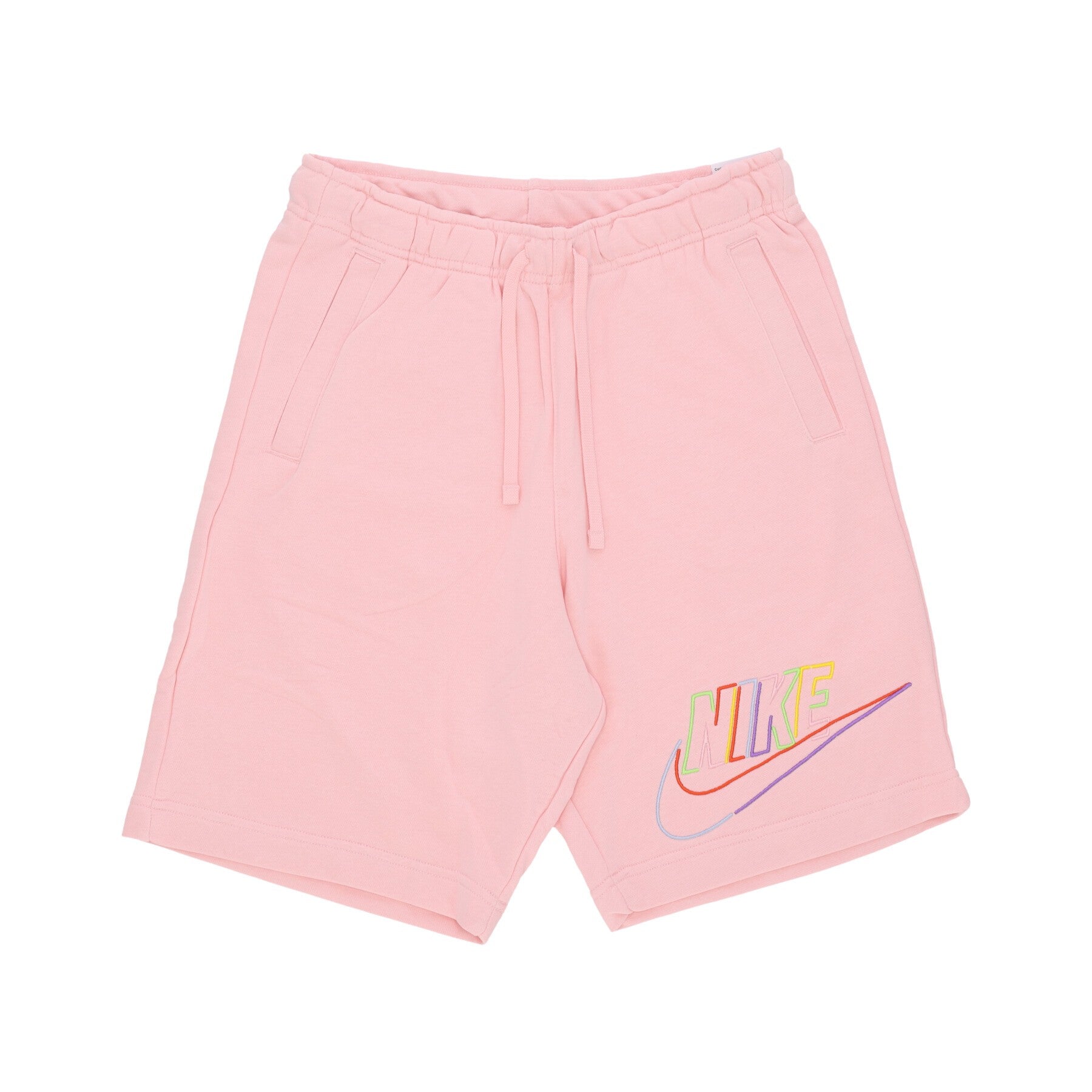 Nike, Pantalone Tuta Leggero Uomo Club+ Ft Mcf Short, Pink Bloom