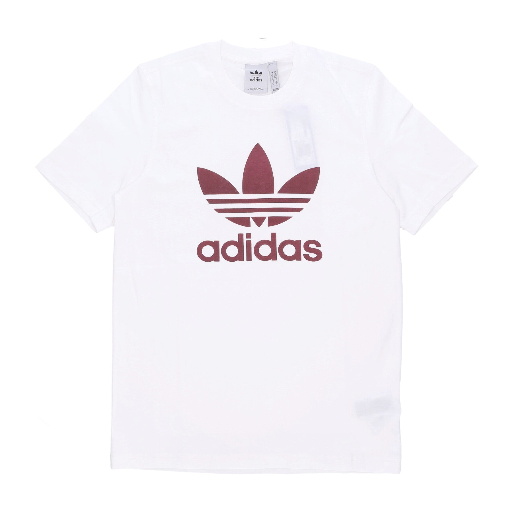 Adidas, Maglietta Uomo Adicolor Classic Trefoil Tee, White/red