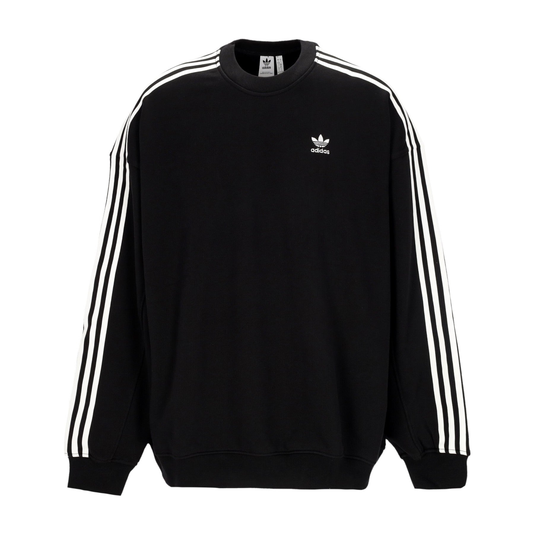 Adidas, Felpa Leggera Girocollo Donna Adicolor Classics Oversized Sweatshirt, Black