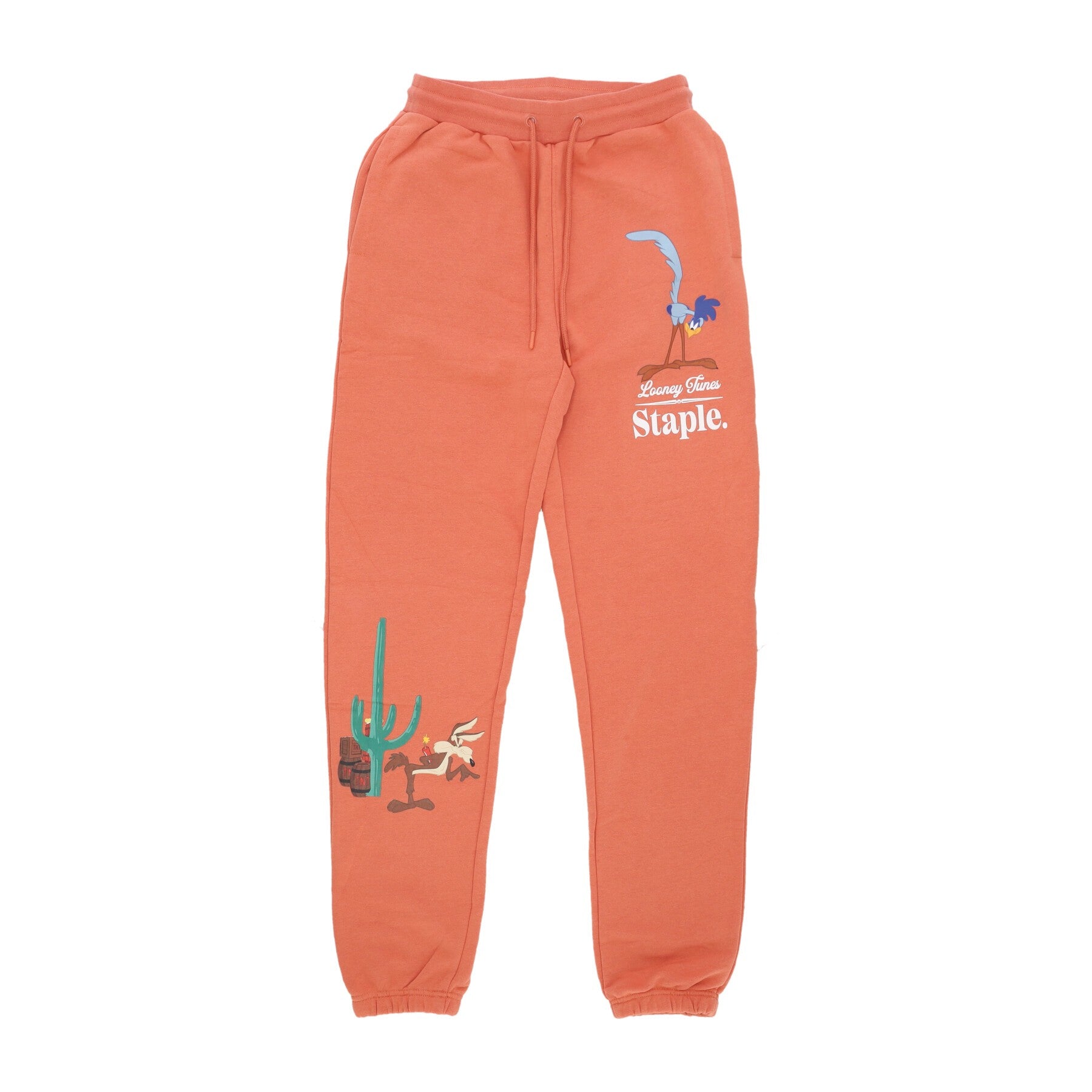 Staple, Pantalone Tuta Leggero Uomo Acme Corp Sweatpant X Looney Tunes, Terra Cotta