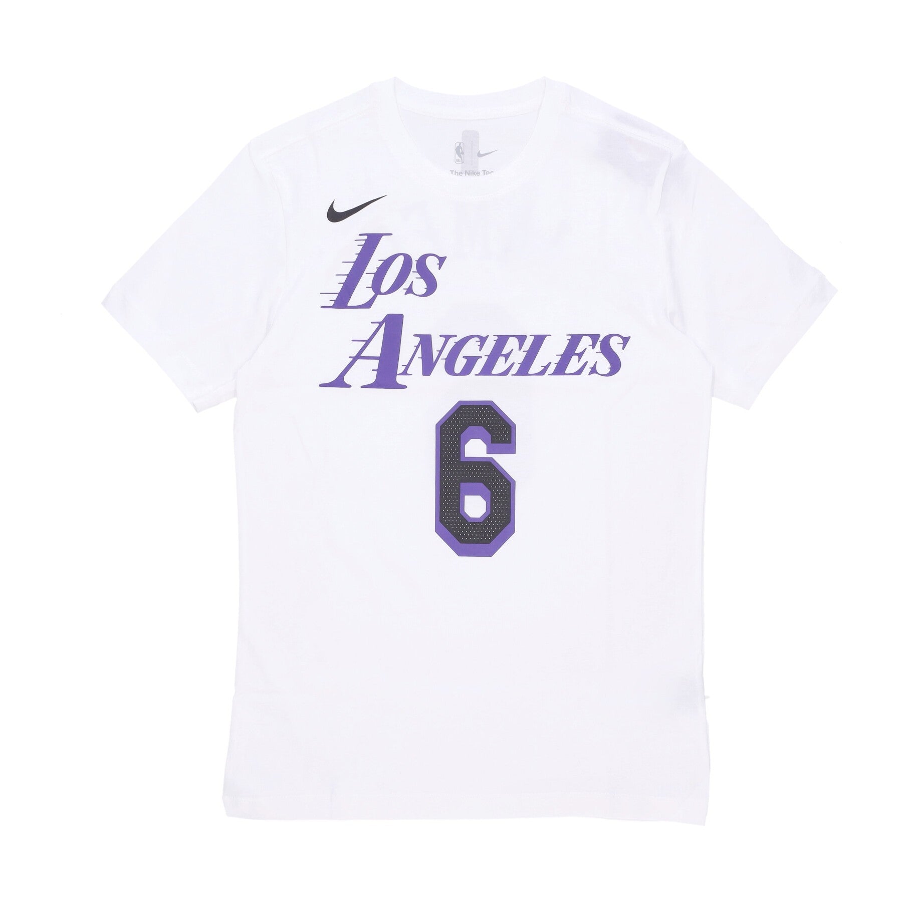 Nike Nba, Maglietta Uomo Nba City Edition Essentials Tee No 6 Lebron James Loslak, White