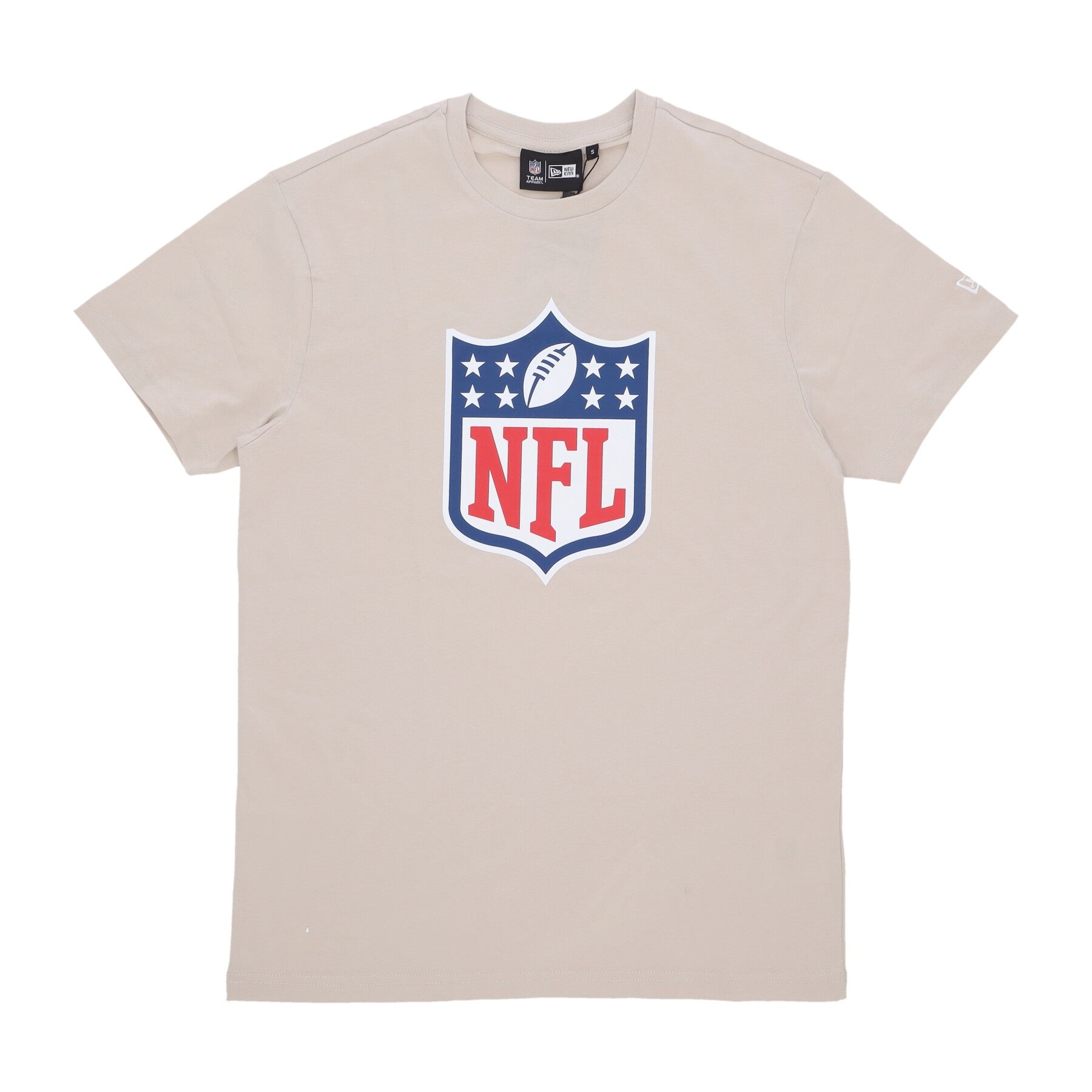 New Era, Maglietta Uomo Nfl Shield Graphic Logo Tee, Stone/white