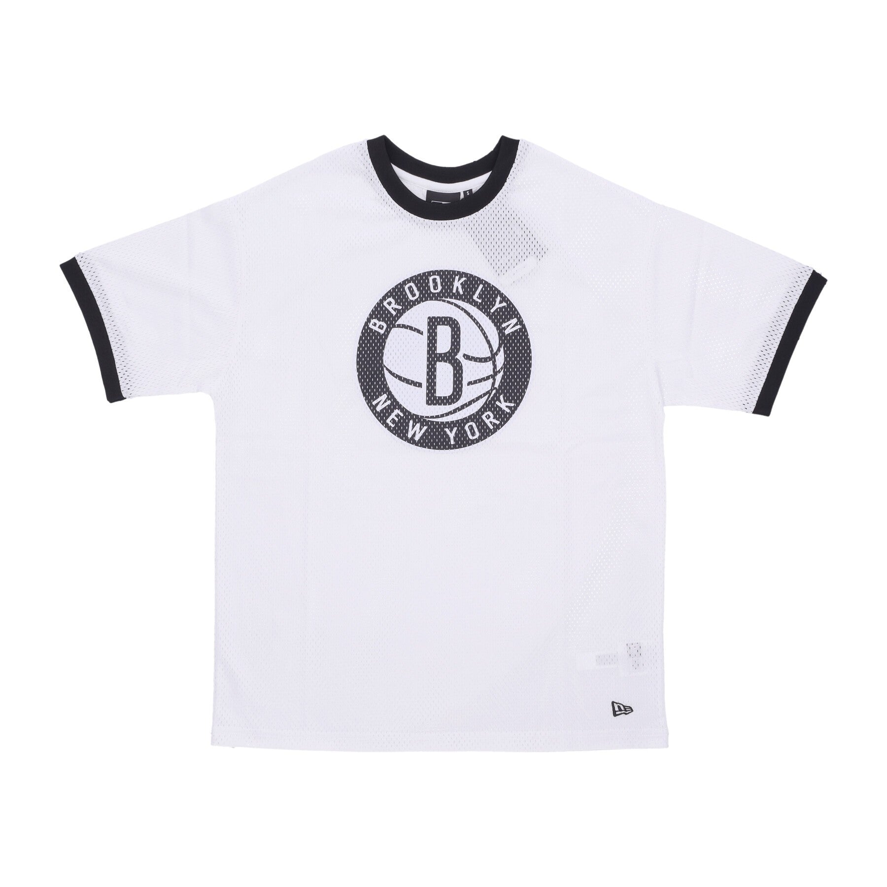 New Era, Maglietta Uomo Nba Team Logo Mesh Os Tee Bronet, White/black