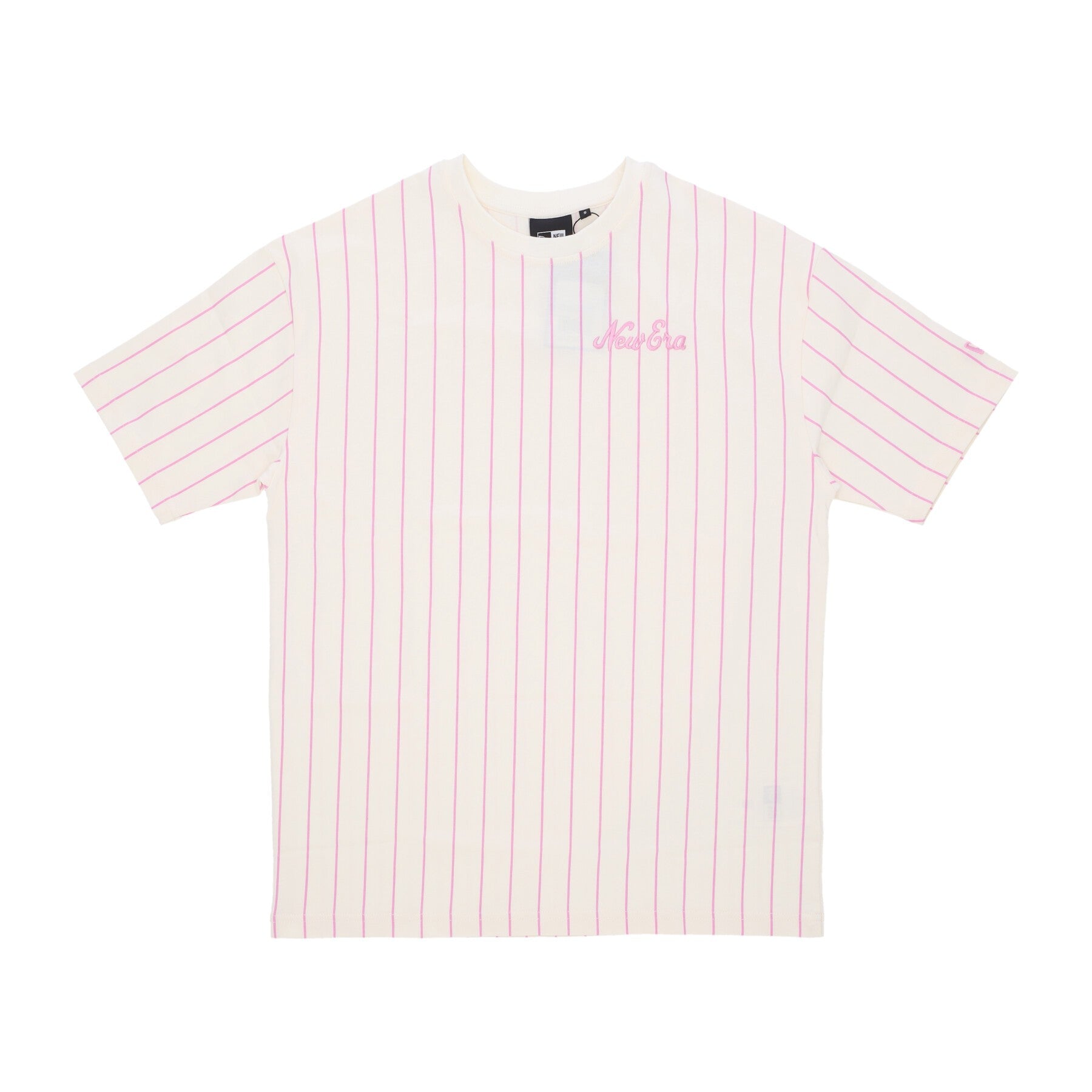 Maglietta Uomo Ne Pinstripe Os Tee Off White/wild Rose