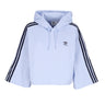 Adidas, Felpa Leggera Cappuccio Manica Corta Donna Originals Cropped Hoodie, Blue Dawn