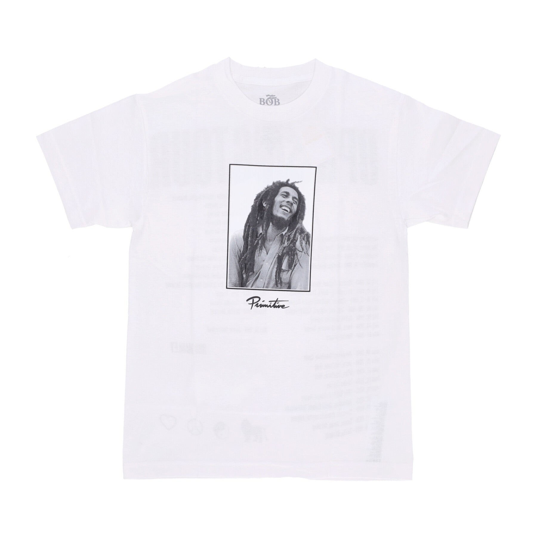 Primitive, Maglietta Uomo Uprising Tee X Bob Marley, 