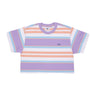 Obey, Maglietta Corta Donna Ariella Stripe Cropped Tee, Digital Lavender Multi