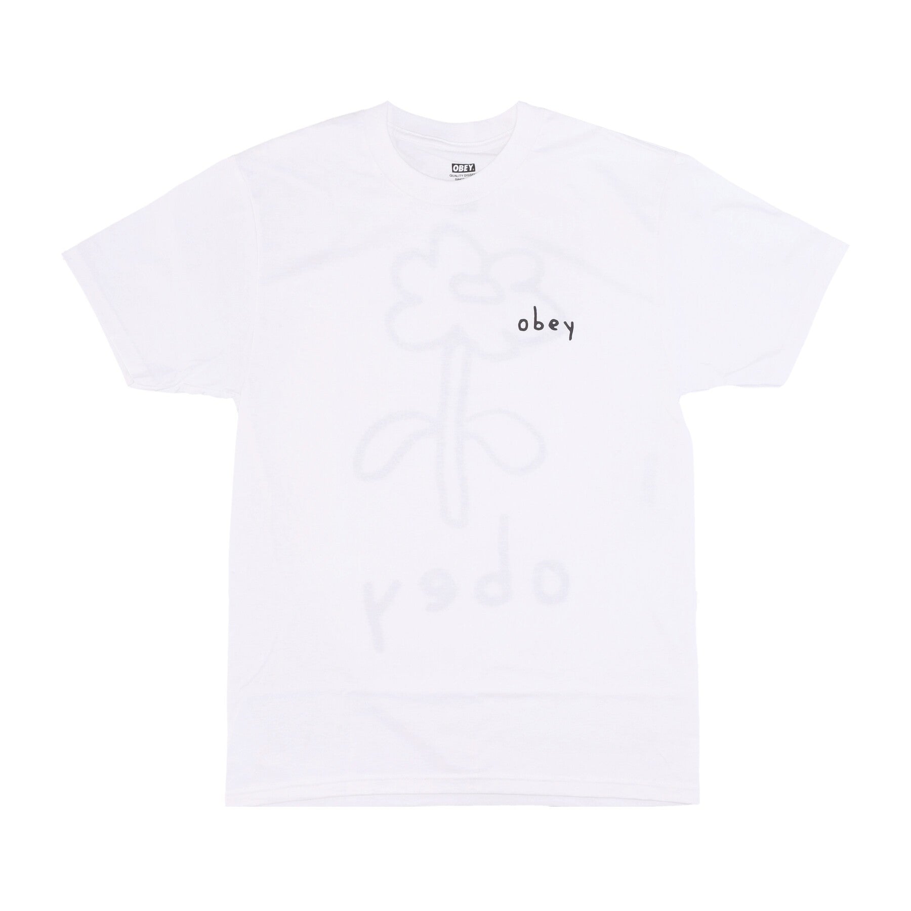 Doodle fleur classique tee t-shirt pour hommes blancs