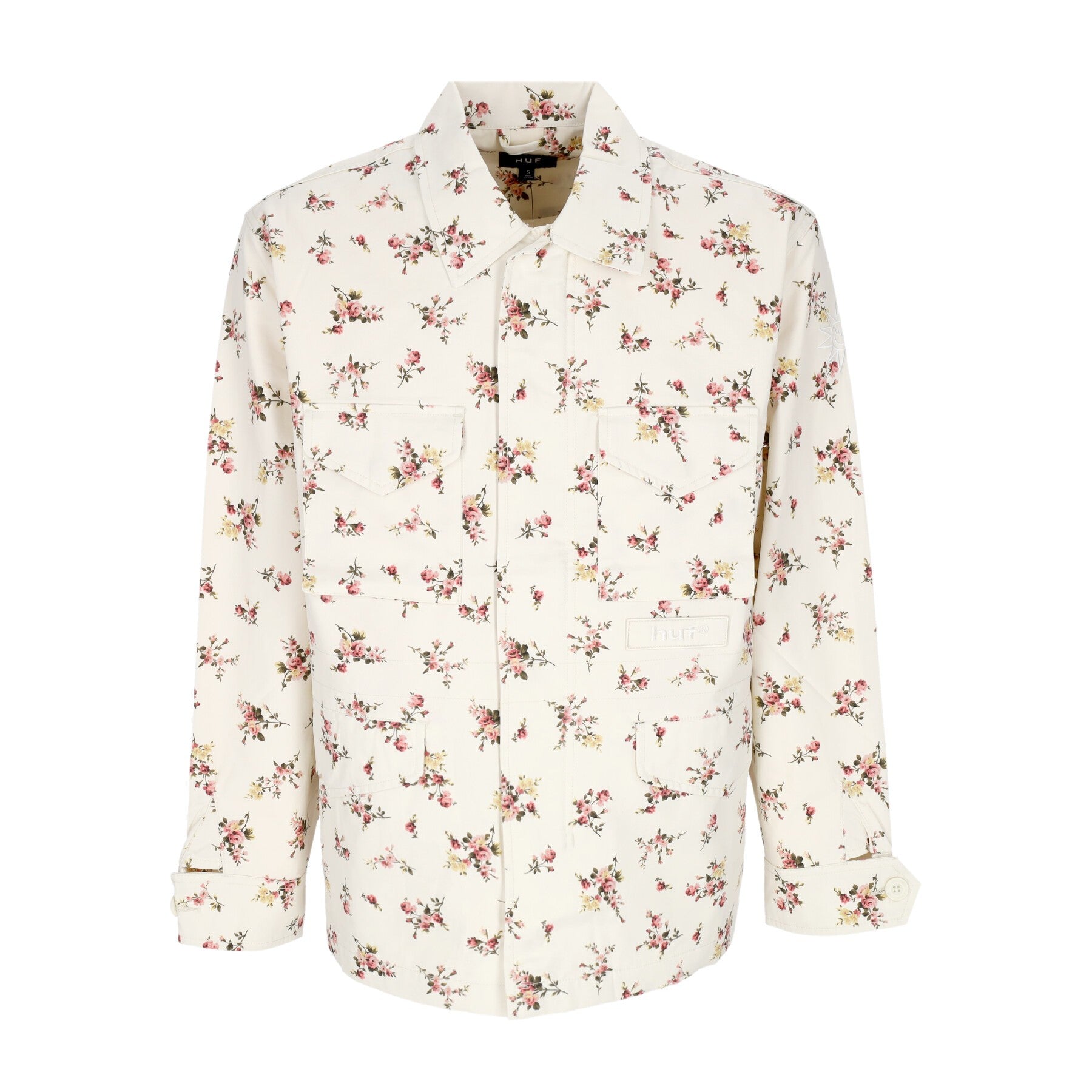 Huf, Giubbotto Uomo Field Floral Jacket, Ivory Floral