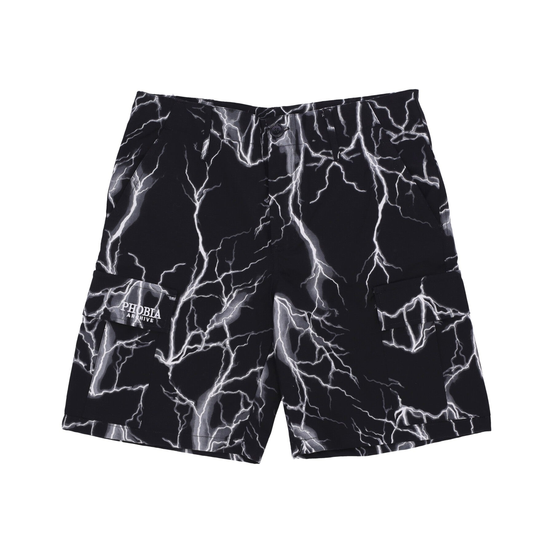 Phobia, Pantalone Corto Uomo All Over Lightning Cargo Shorts, 