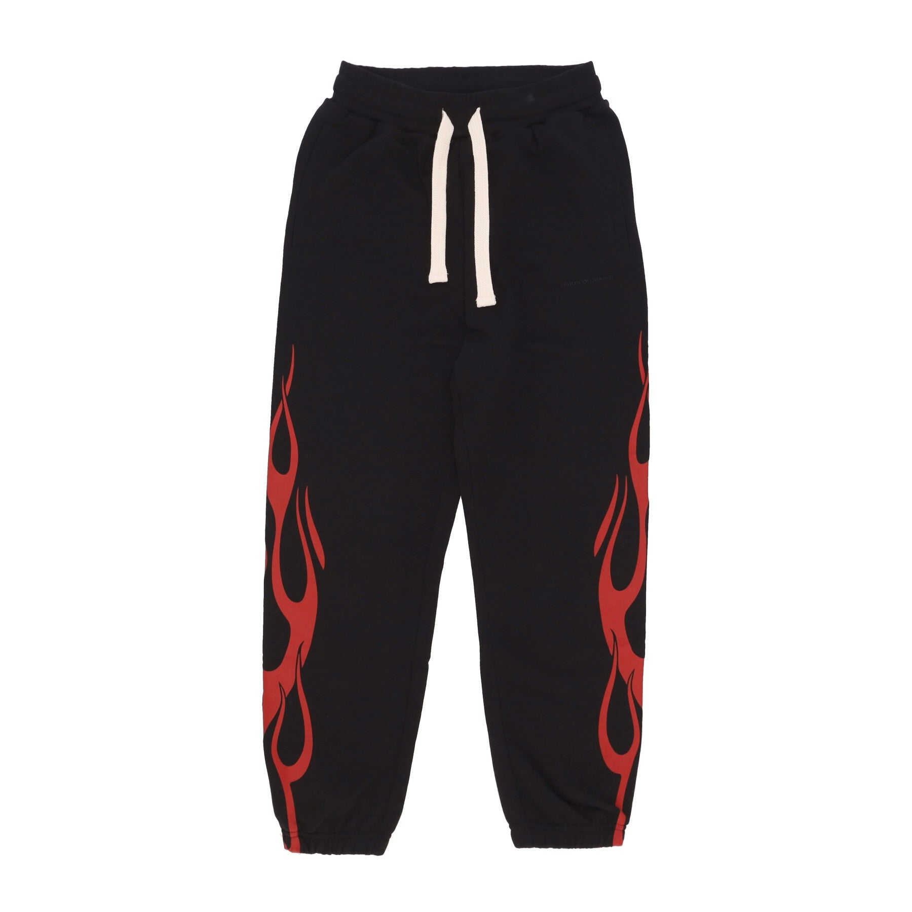 Vision Of Super, Pantalone Tuta Leggero Uomo Flames Pants, Black/red