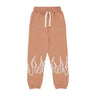 Vision Of Super, Pantalone Tuta Leggero Uomo Embroidery Flame Pants, Terracotta