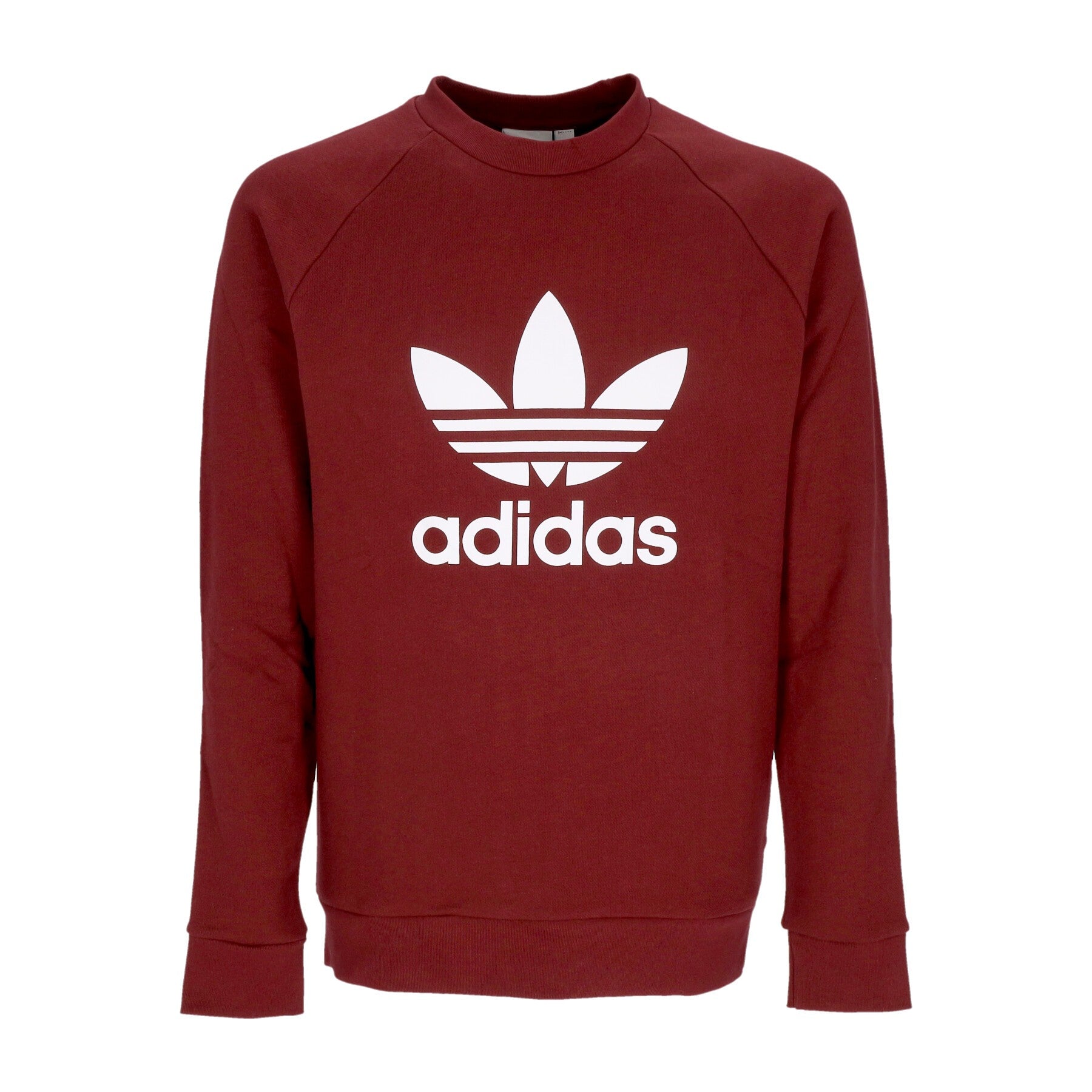 Adidas, Felpa Leggera Girocollo Uomo Trefoil Crewneck, Shadow Red