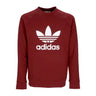 Adidas, Felpa Leggera Girocollo Uomo Trefoil Crewneck, Shadow Red