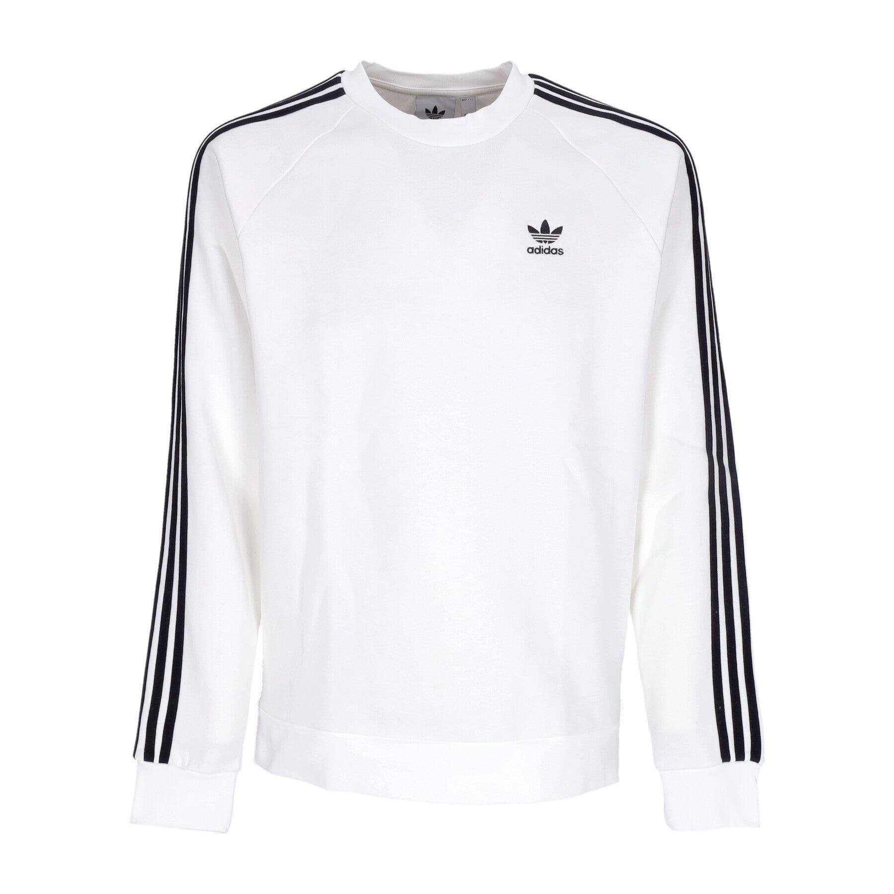 Adidas, Felpa Girocollo Uomo 3-stripes Crewneck, White