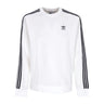 Adidas, Felpa Girocollo Uomo 3-stripes Crewneck, White