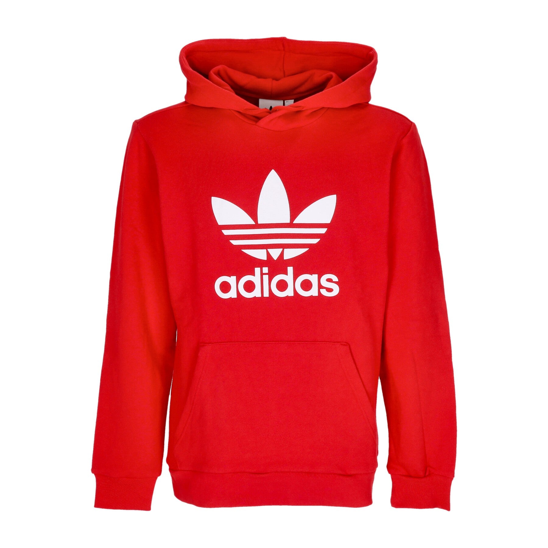 Adidas, Felpa Leggera Cappuccio Uomo Trefoil Hoodie, Better Scarlet