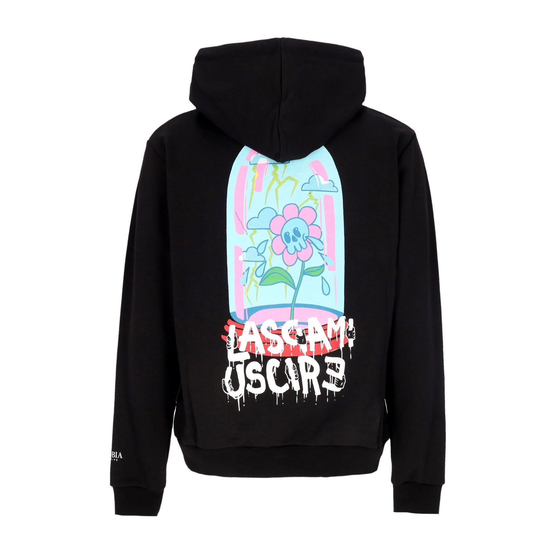 Felpa Leggera Cappuccio Uomo Respiro Print Hoodie X Testa Di Chezzo Black