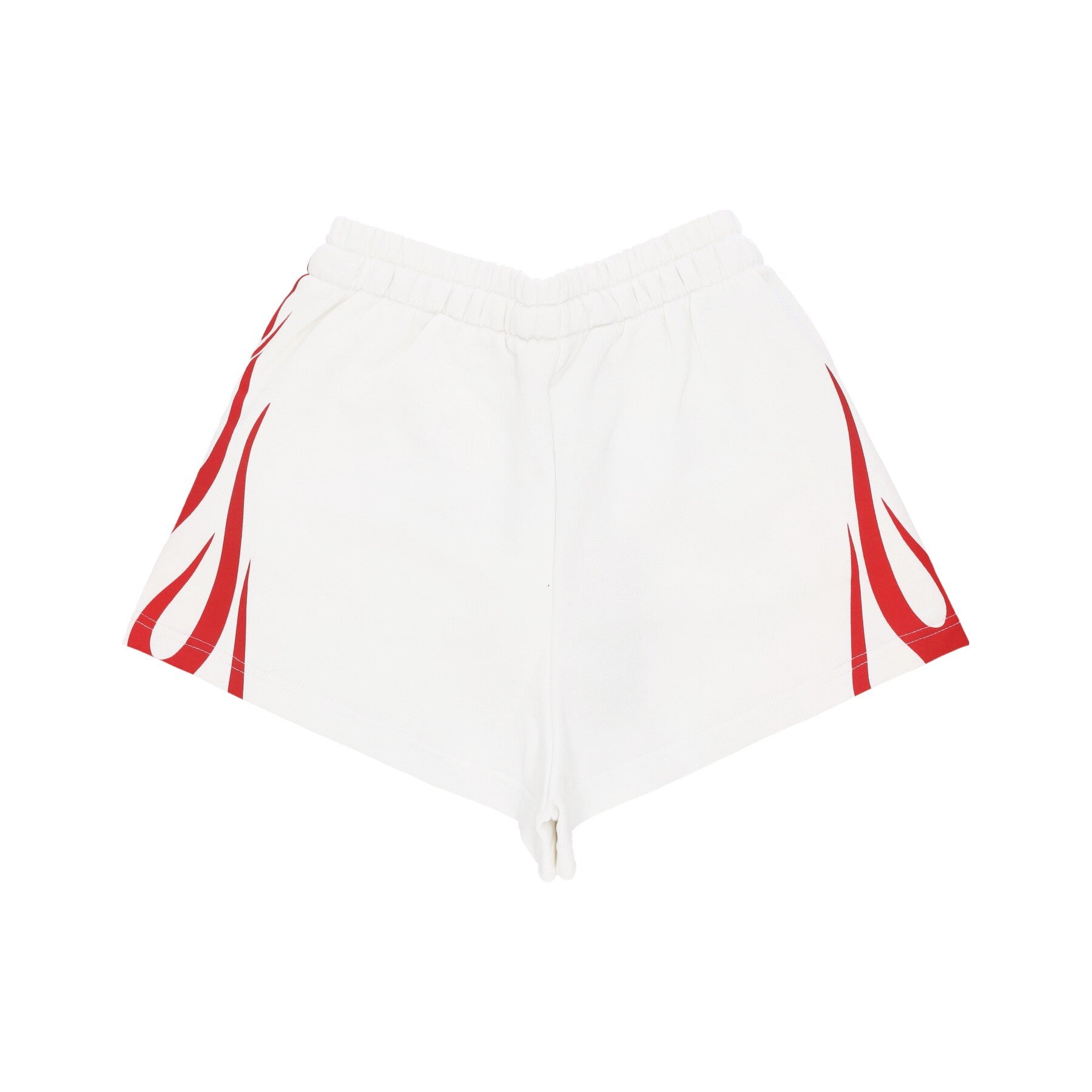 Pantalone Corto Tuta Donna Flames Shorts Off White/red