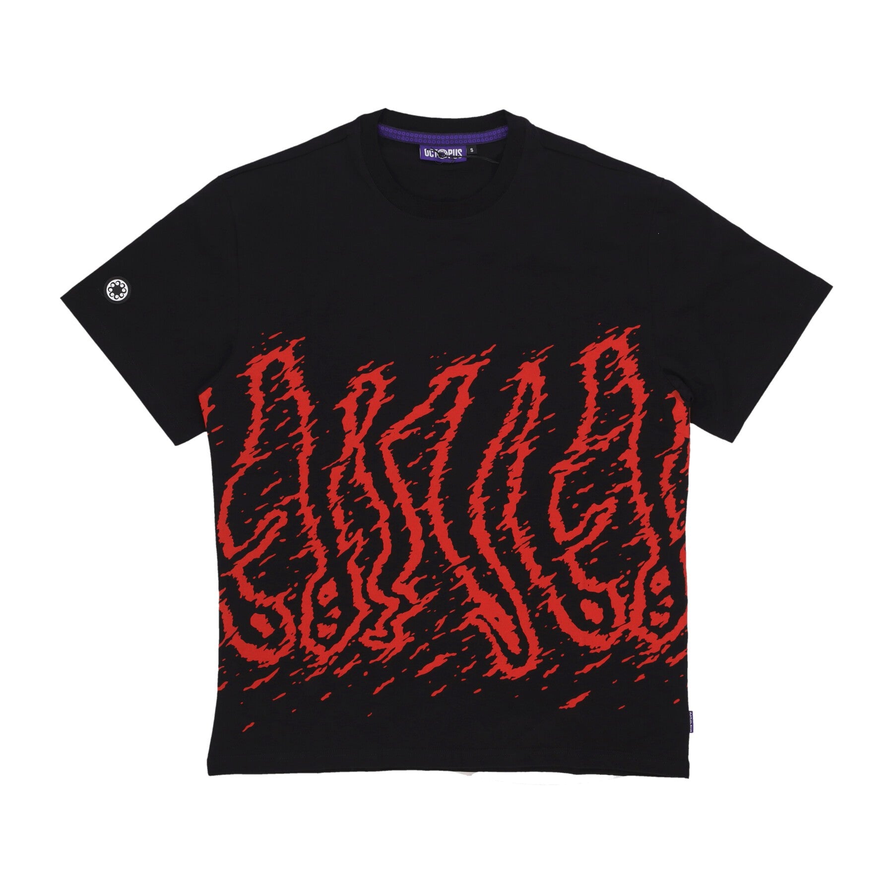 Octopus, Maglietta Uomo Fast Tee, Black/red