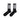 Propaganda, Calza Media Uomo Ribs Socks, Black/white