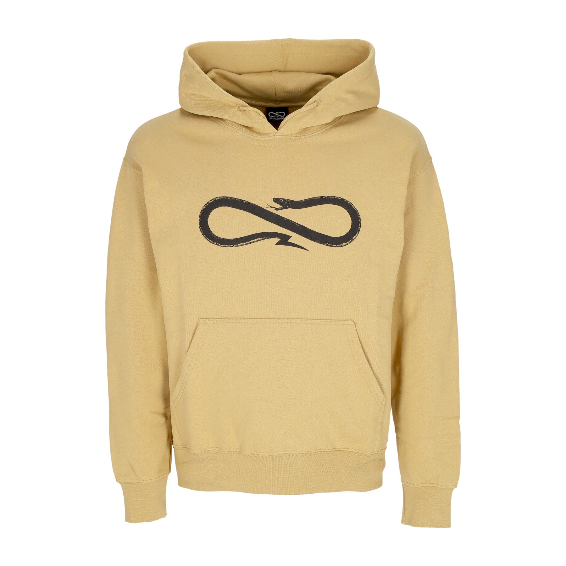 Propaganda, Felpa Leggera Cappuccio Uomo Logo Hoodie, Camel