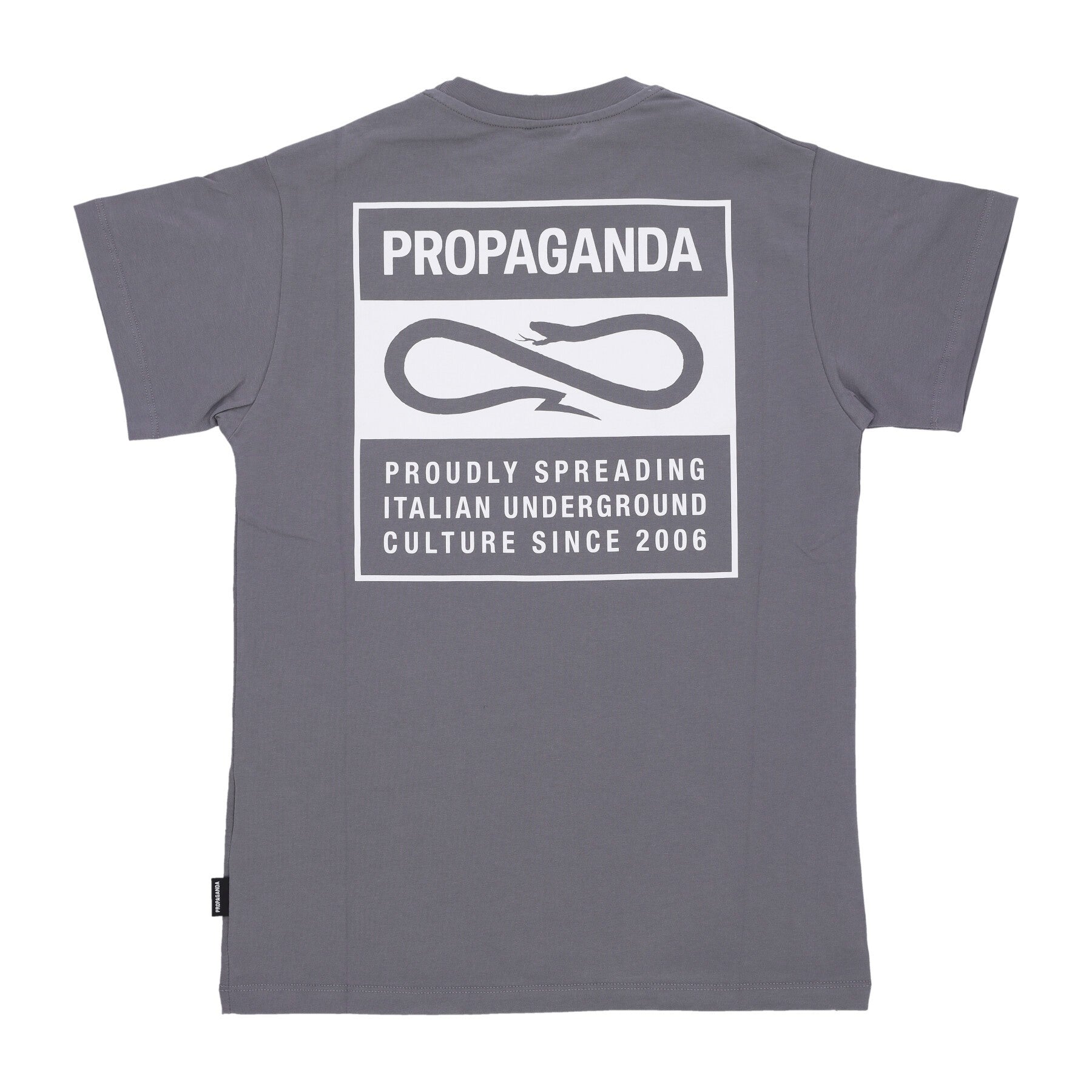 Propaganda, Maglietta Uomo Label Tee, Grey