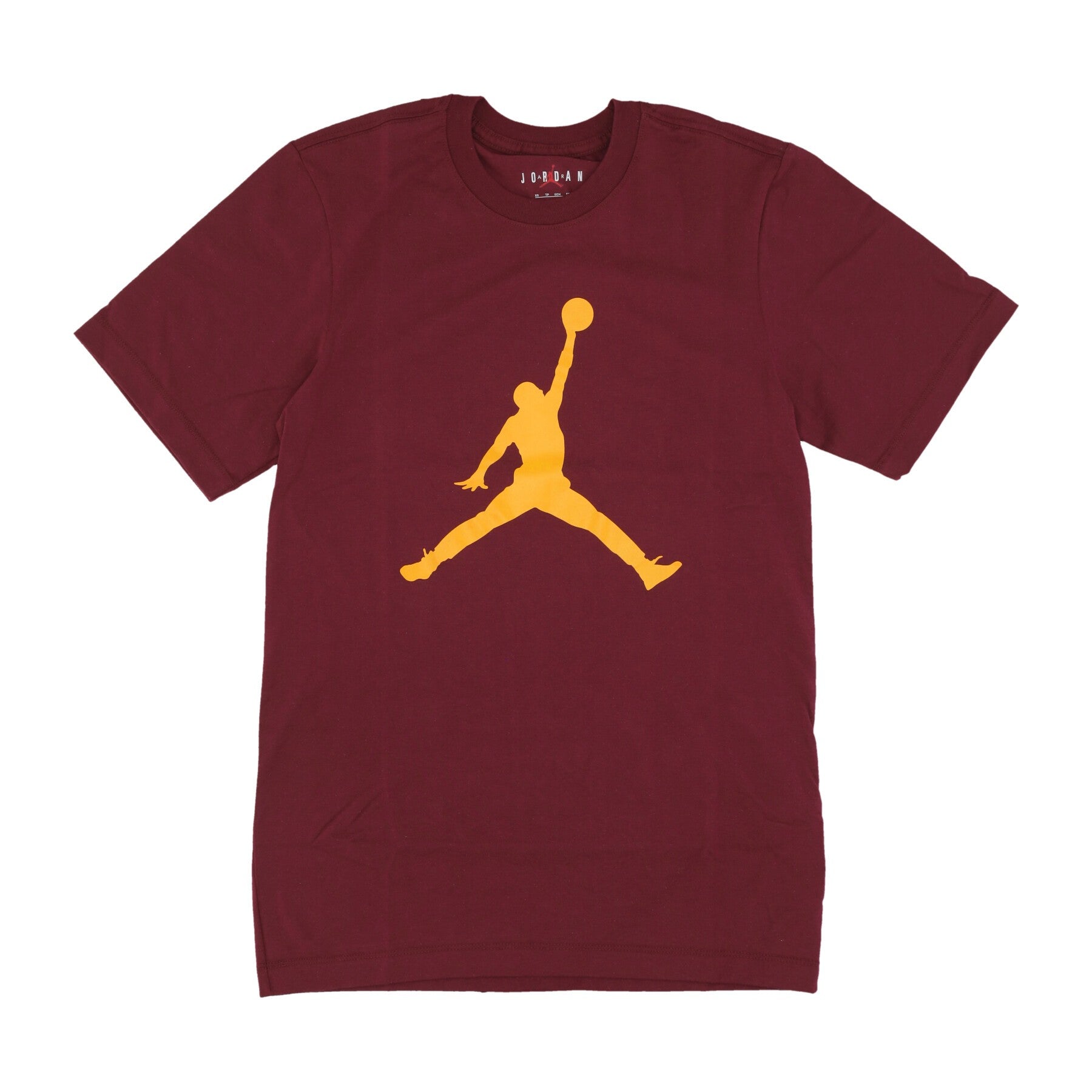 Jordan, Maglietta Uomo Jumpman Crew, Cherrywood Red/taxi