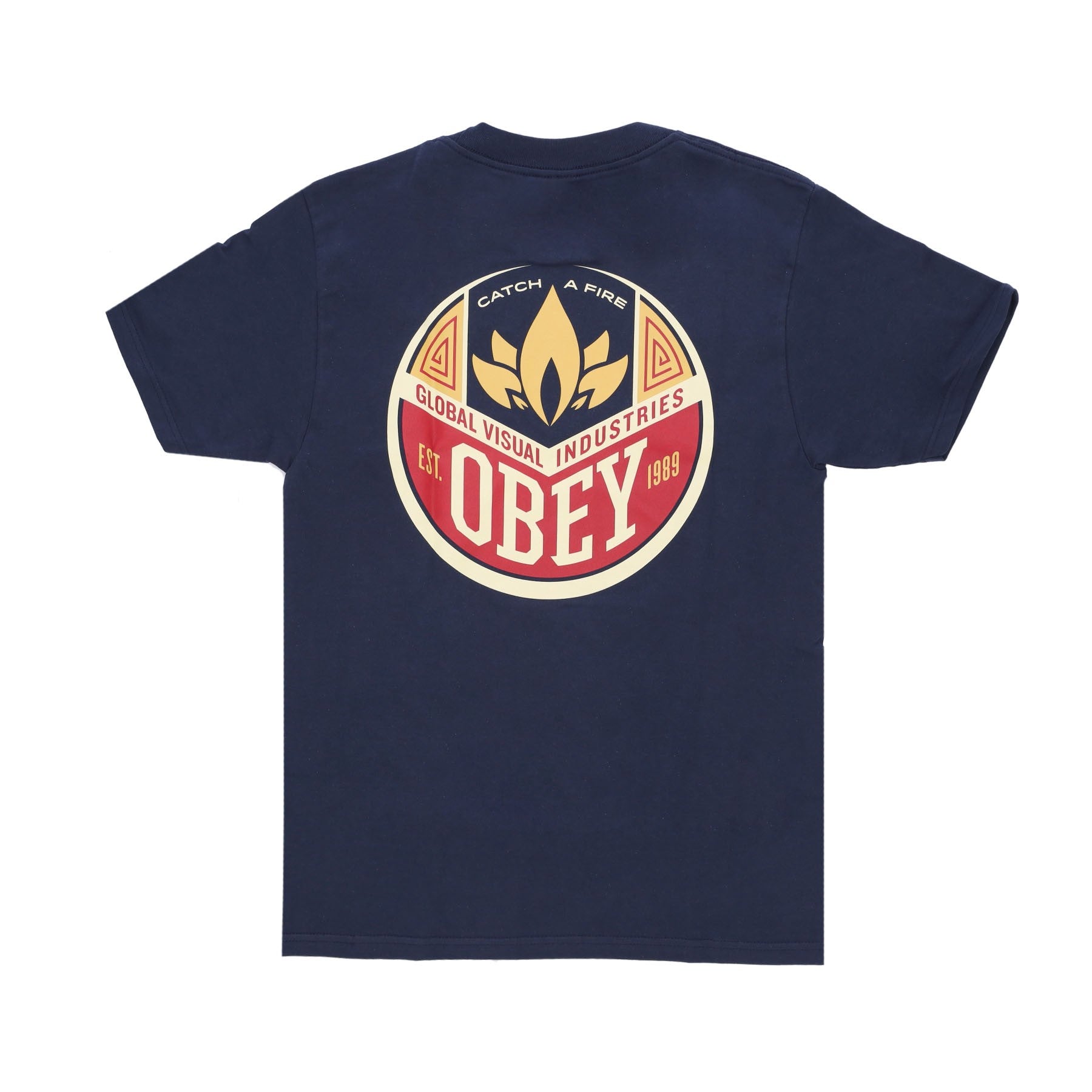 Catch Men's Shirt a Fire Classic Tee Navy