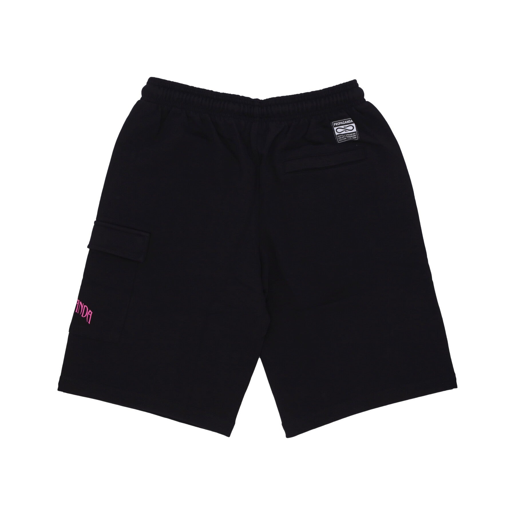 Propaganda, Pantalone Corto Tuta Uomo Triangle Panther Cargo Sweatshorts, Black