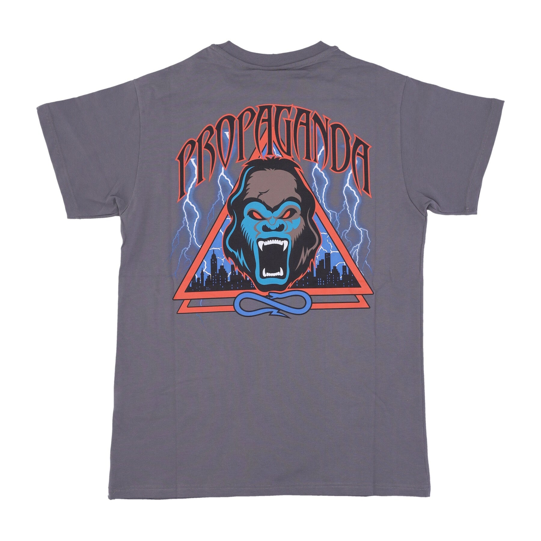 Propaganda, Maglietta Uomo Triangle Gorilla Tee, Grey