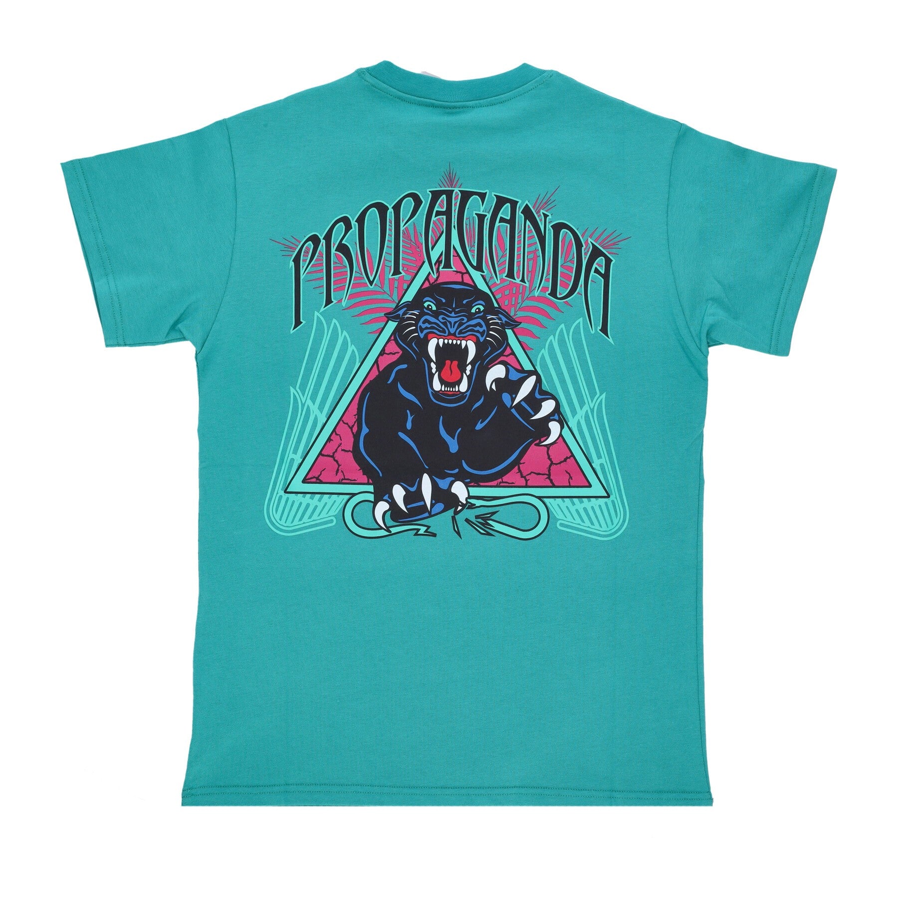 Propaganda, Maglietta Uomo Triangle Panther Tee, Turquoise