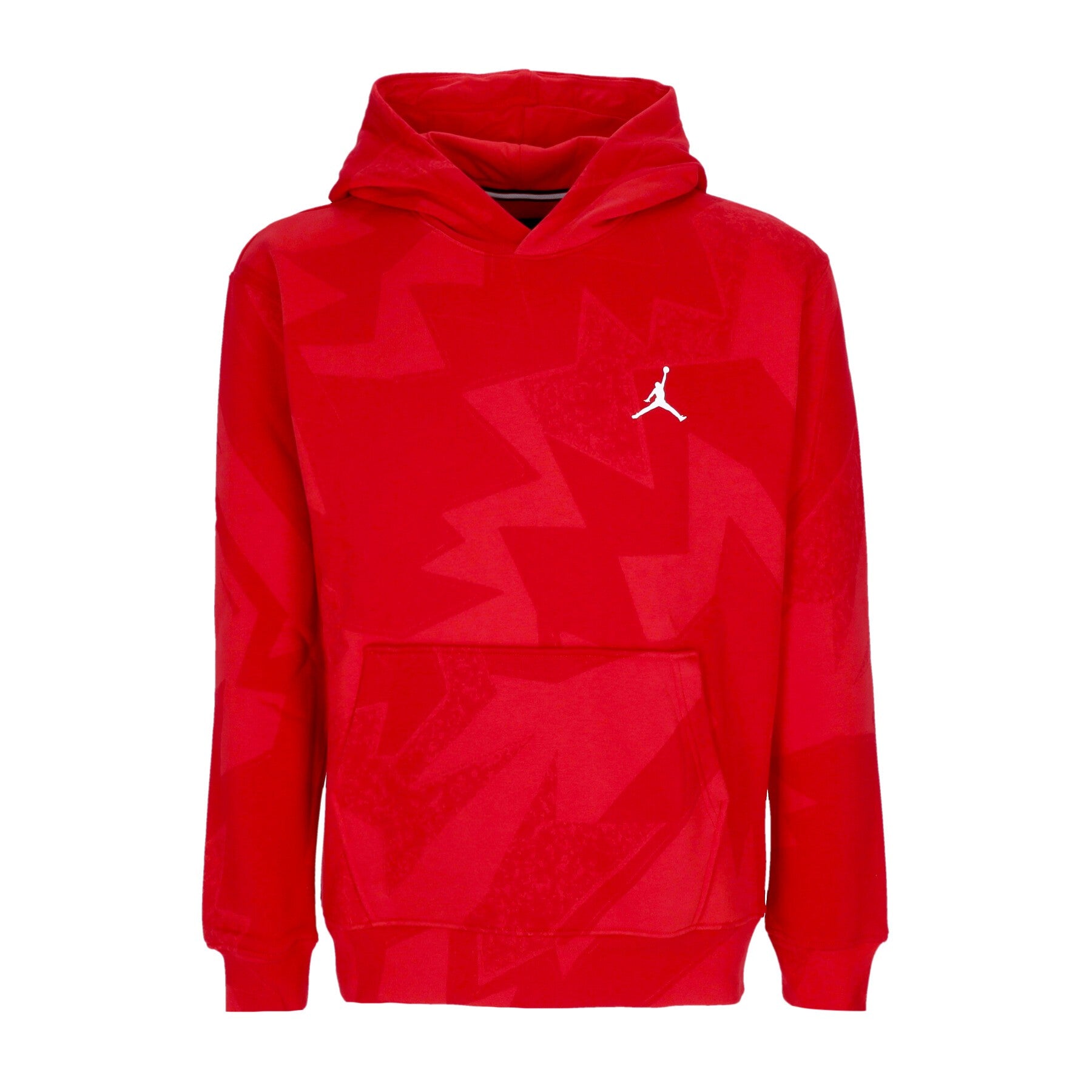 Essentials Herren Hoodie All Over Print Fleece Hoodie Feuerrot/Weiß