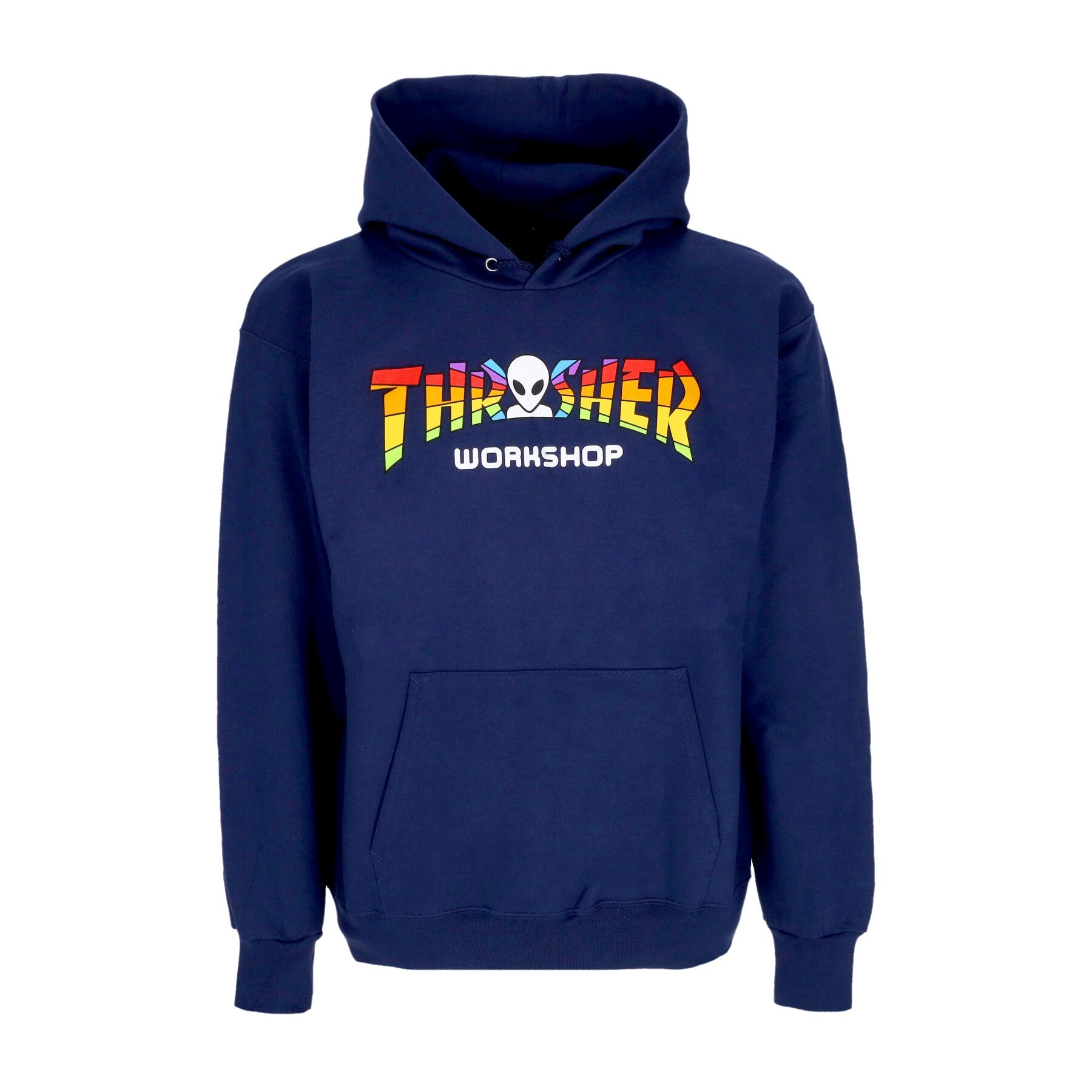 Thrasher, Felpa Cappuccio Uomo Spectrum Hoodie X Aws, Navy