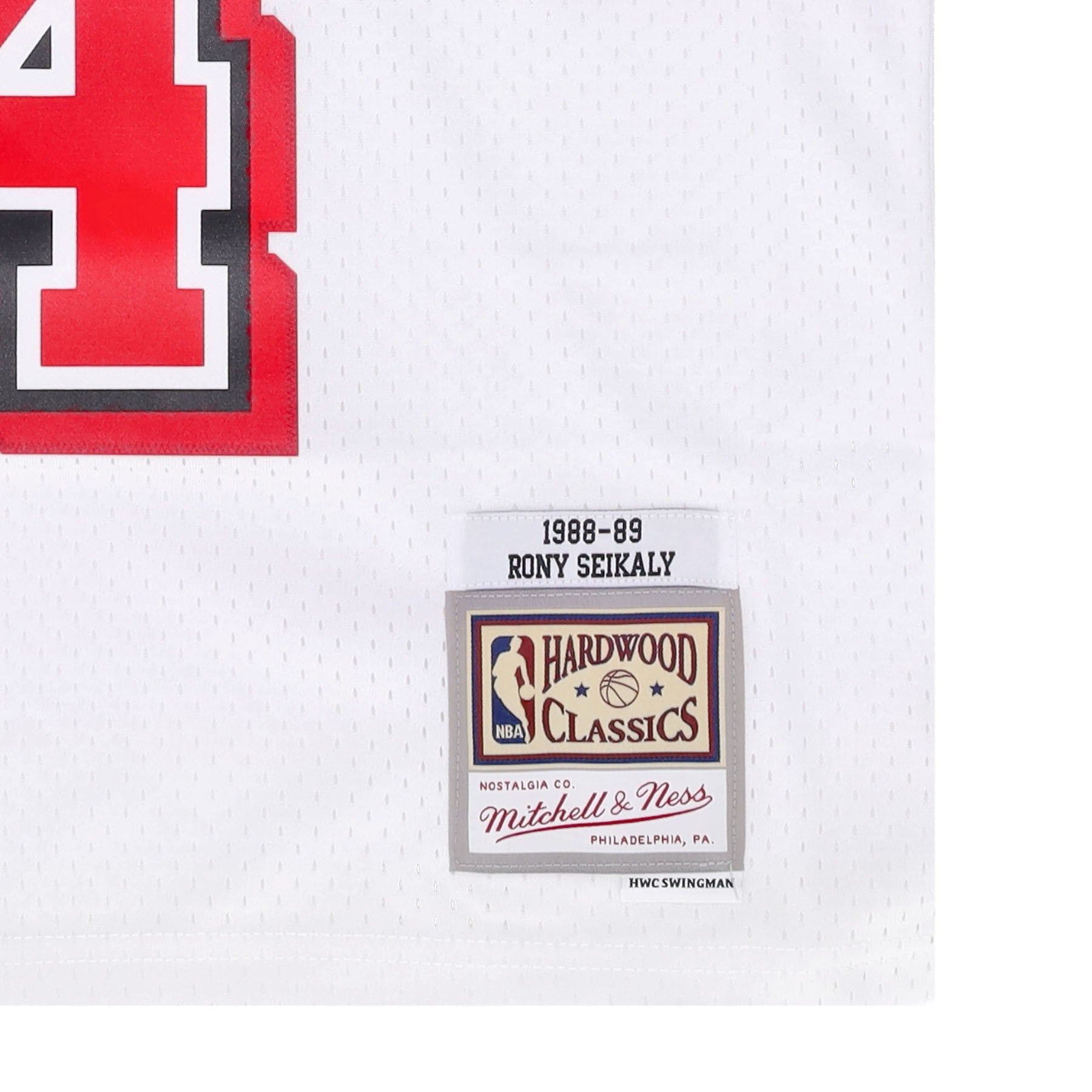 Mitchell & Ness, Canotta Basket Uomo Nba Home Jersey Hardwood Classics No 4 Rony Seikaly 1988-89 Miahea, 