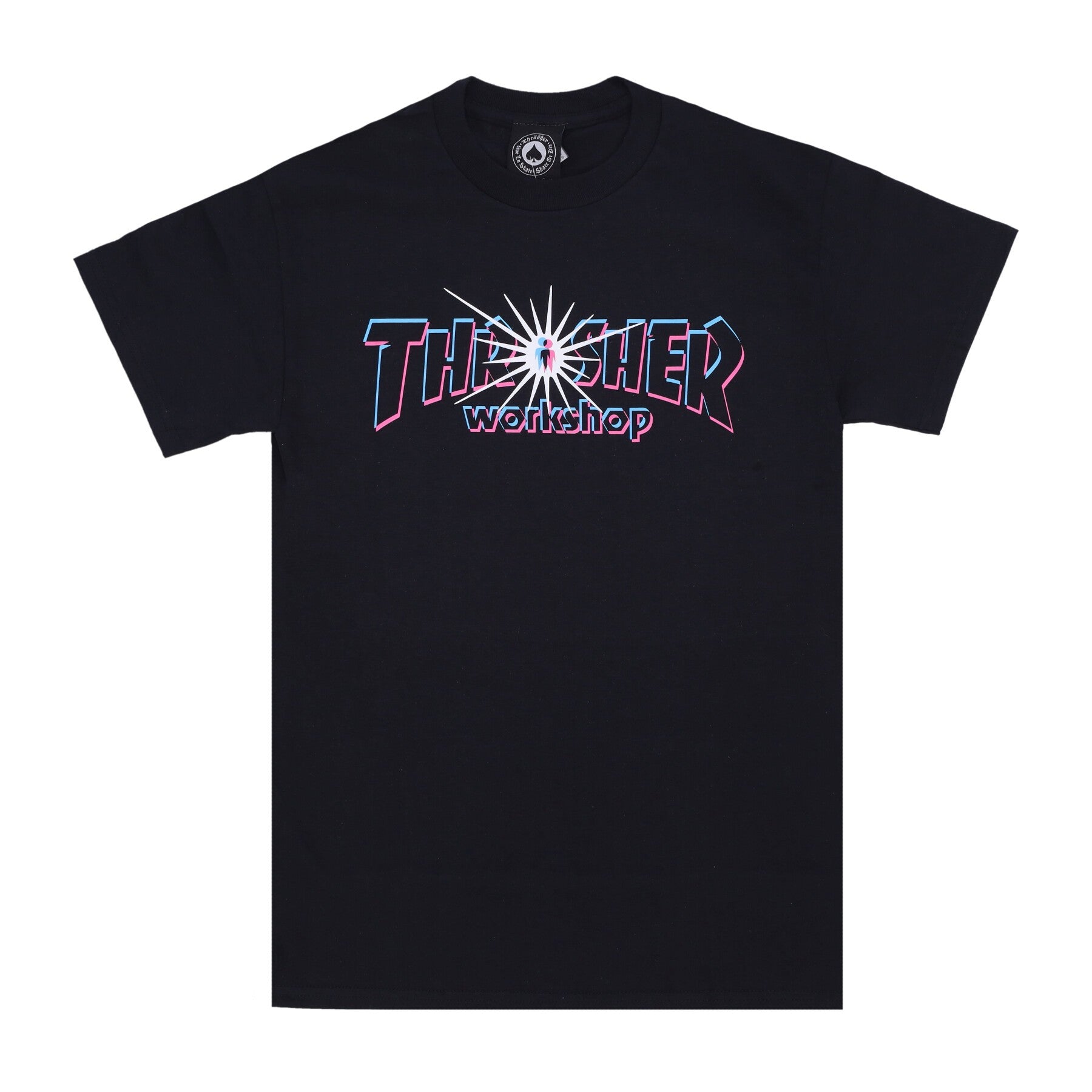 Thrasher, Maglietta Uomo Nova Tee X Aws, Black