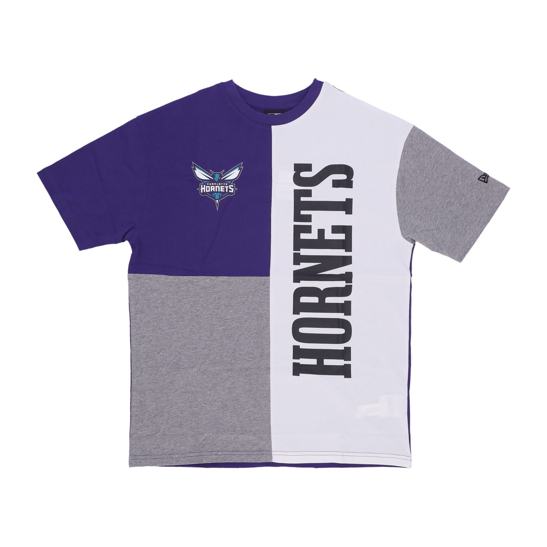 New Era, Maglietta Uomo Nba Cut And Sew Os Tee Chahor, New Purple/heather Grey