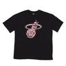 New Era, Maglietta Uomo Nba Infill Logo Os Tee Miahea, Black/scarlet