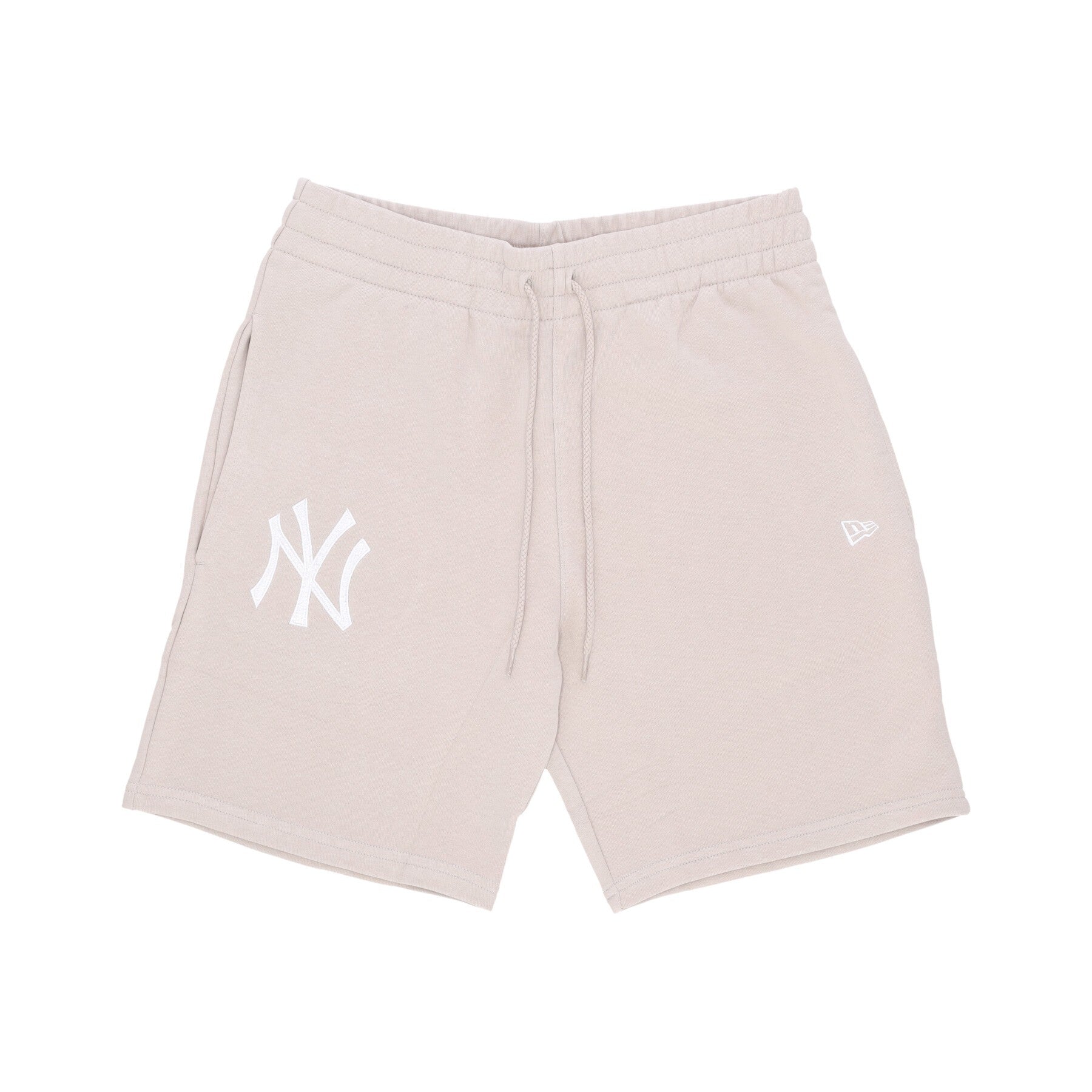 New Era, Pantalone Corto Tuta Uomo Mlb League Essentials Shorts Neyyan, Stone/white