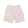 New Era, Pantalone Corto Tuta Uomo Mlb League Essentials Shorts Neyyan, Stone/white