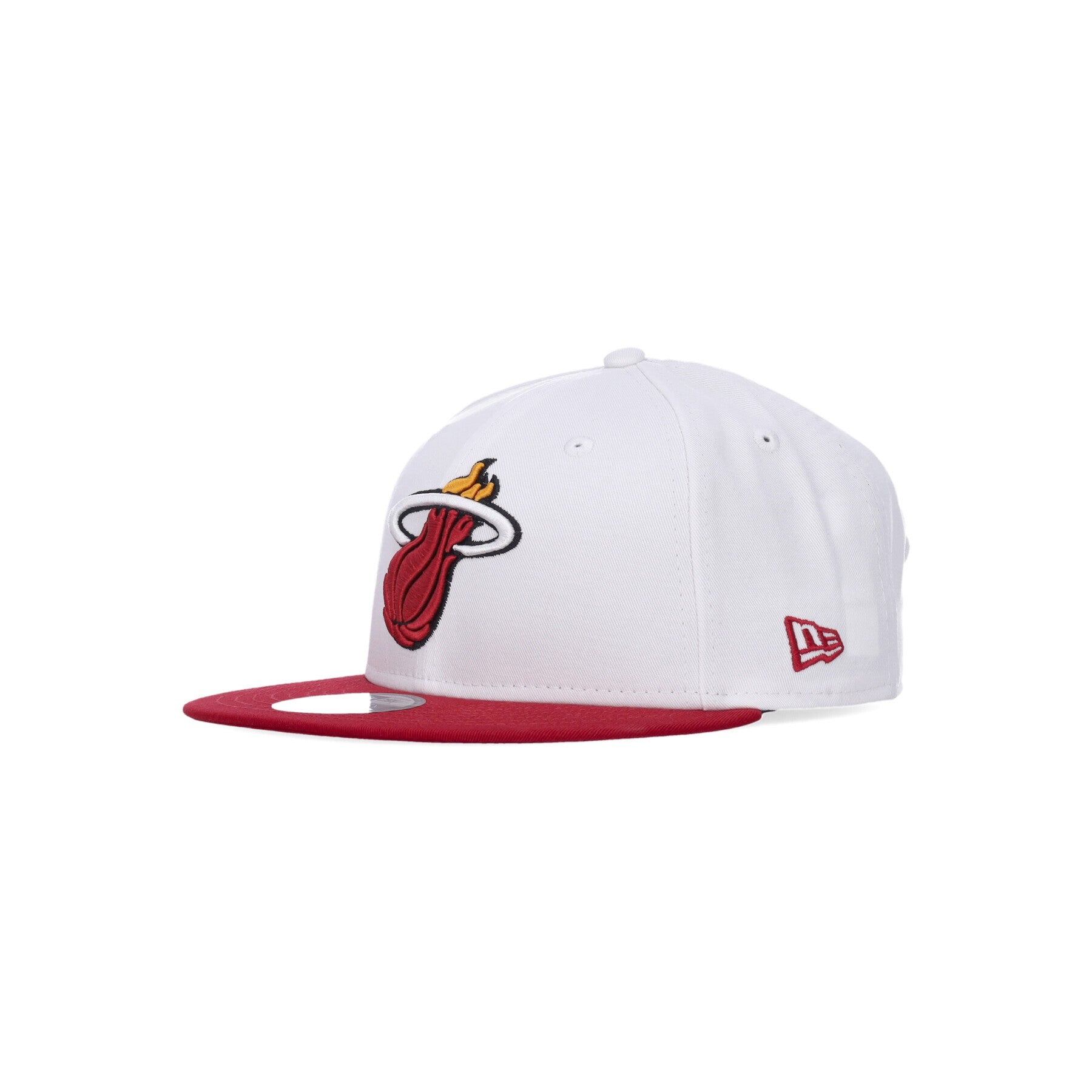 New Era, Cappellino Visiera Piatta Uomo Nba White Crown Team 950 Miahea, White/original Team Colors