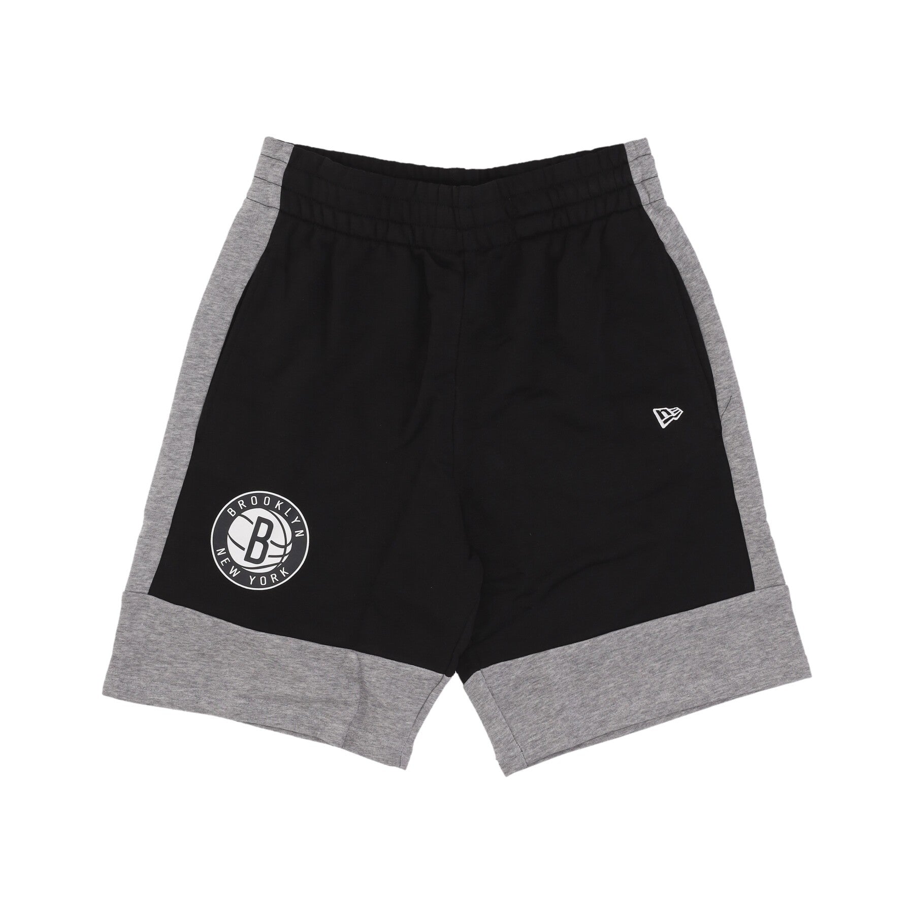 New Era, Pantalone Corto Tuta Uomo Nba Colour Block Shorts Bronet, Black/heather Grey