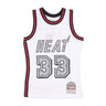 Mitchell & Ness, Canotta Basket Uomo Nba Cracked Cement Swingman Jersey Hardwood Classics No 33 Alonzo Mourning Miahea, White