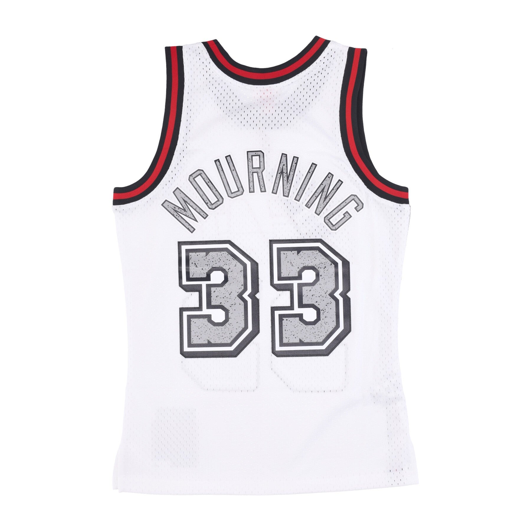 Mitchell & Ness, Canotta Basket Uomo Nba Cracked Cement Swingman Jersey Hardwood Classics No 33 Alonzo Mourning Miahea, 