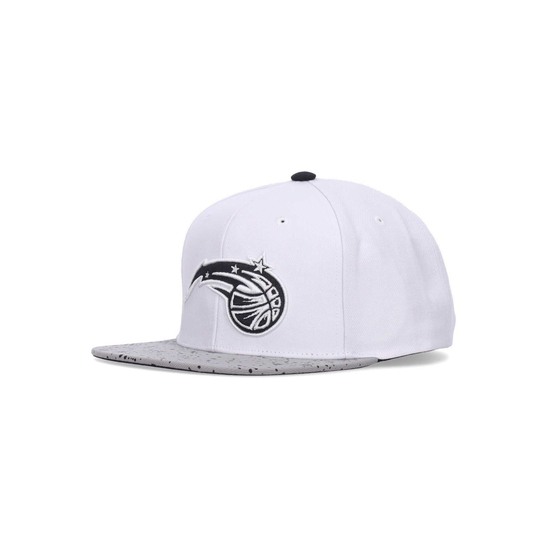 Mitchell & Ness, Cappellino Visiera Piatta Uomo Nba Cement Top Snapback Orlmag, White/silver