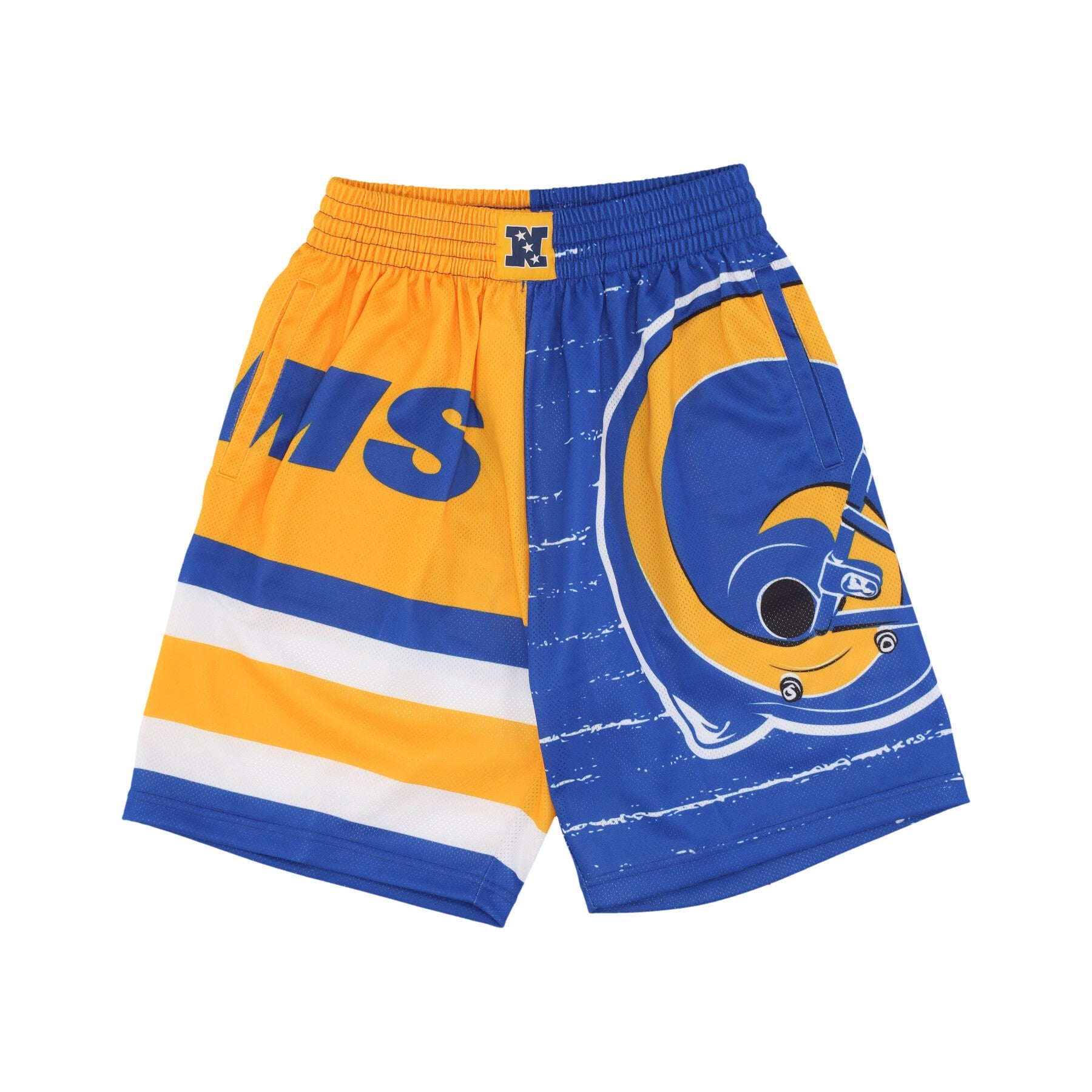 Mitchell & Ness, Pantaloncino Tipo Basket Uomo Nfl Jumbotron 3.0 Shorts Losram, Multi/white