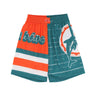 Mitchell & Ness, Pantaloncino Tipo Basket Uomo Nfl Jumbotron 3.0 Shorts Miadol, Multi/white